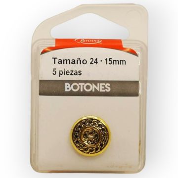 Botones en Cajita 15 mm Oro Mod.332481