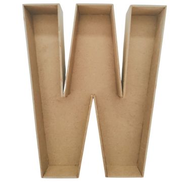 Letra Hueca W Natural