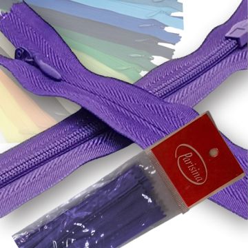 Paq. Cierre Invisible Morado 20 cm