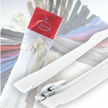 Paq. Cierre de Nylon Separable Blanco 35 cm