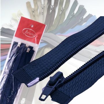 Paq. Cierre de Nylon Separable Azul Marino 35 cm