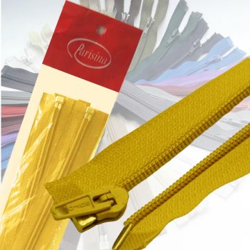 Paq. Cierre de Nylon Separable Dorado 35 cm