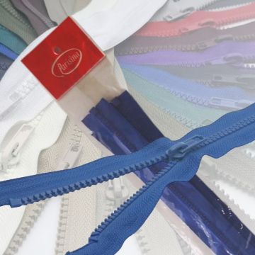 Paq. Cierre Separable Diente Ancho Azul Rey 50 cm