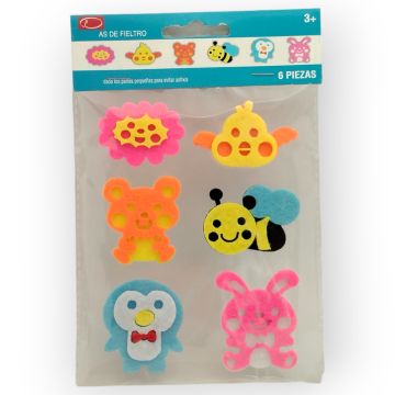 Figura de Fieltro con Adhesivo Animalitos
