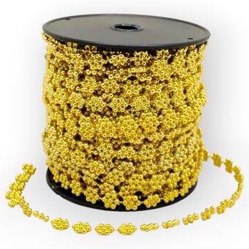 Cuentas en Rollo Oro Flor 8 mm