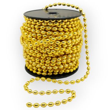 Cuentas en Rollo Oro Perla Oval 8 mm