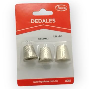 Dedales de metal Plata