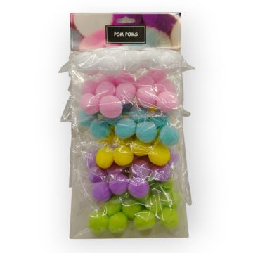 Tarjeta de Pom Poms Pastel 25 mm