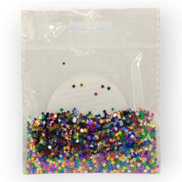 Confeti Lentejuela Multicolor Estrella 3 x 3 mm