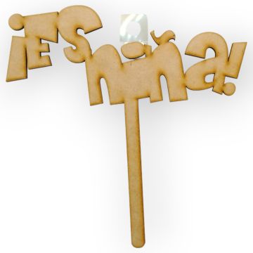 Pick de Madera Es Niña 18 cm