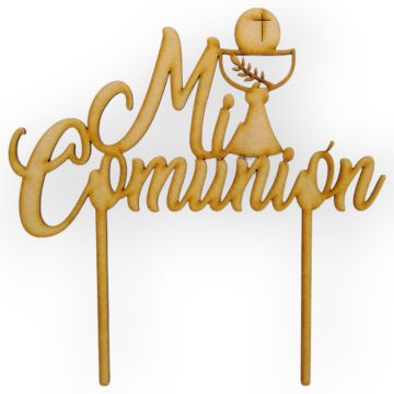Pick de Madera Mi Comunión 18 cm