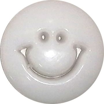 Botón Cara Feliz Blanco #24