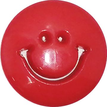 Botón Cara Feliz Rojo #24