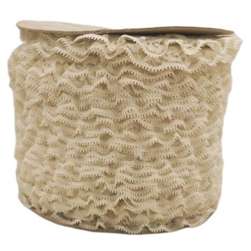 Encaje Valenciano Plisado #3 H165124 Hueso 2 Cm