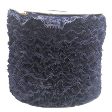 Encaje Valenciano Plisado #3 H165124 Marino 2 Cm