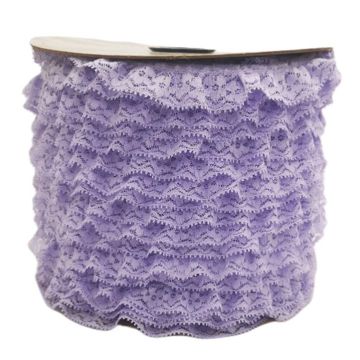 Encaje Valenciano Plisado #8 R163051 Lila 2 Cm