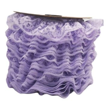 Encaje Valenciano Plisado #2 G165418 Lila 4.5 Cm