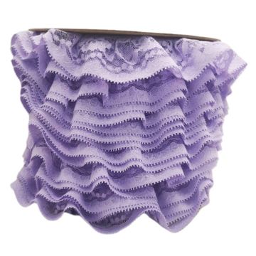 Encaje Valenciano Plisado #5 H165182 Lila 4.5 Cm