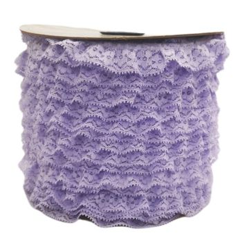 Encaje Valenciano Plisado #4 R163051 Lila 3 Cm