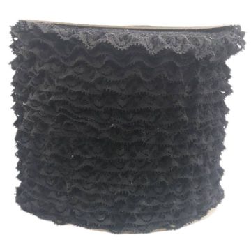 Encaje Valenciano Plisado #4 R163051 Marino 3 Cm