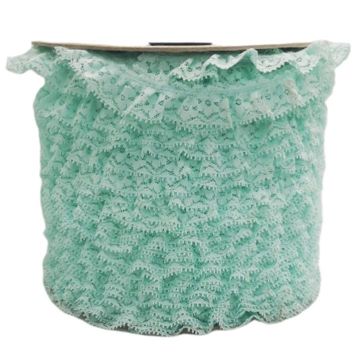 Encaje Valenciano Plisado #4 R163051 Agua 3 Cm