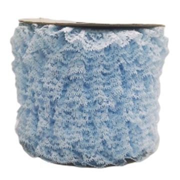 Encaje Valenciano Plisado #5 H165182 Cielo 3 Cm