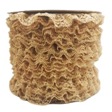 Encaje Valenciano Plisado #5 H165182 Beige 3 Cm