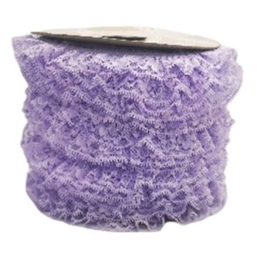 Encaje Valenciano Plisado #5 H165182 Lila 3 Cm