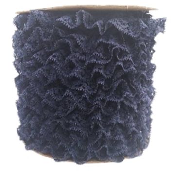 Encaje Valenciano Plisado #5 H165182 Marino 3 Cm