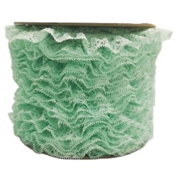 Encaje Valenciano Plisado #5 H165182 Agua 3 Cm