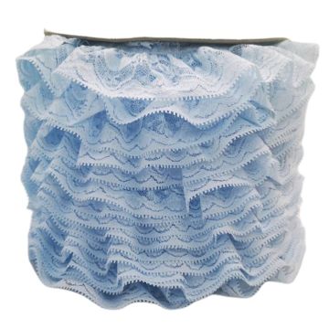 Encaje Valenciano Plisado #4 H165181 Cielo 4.5 Cm