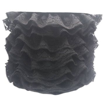 Encaje Valenciano Plisado #4 H165181 Negro 4.5 Cm