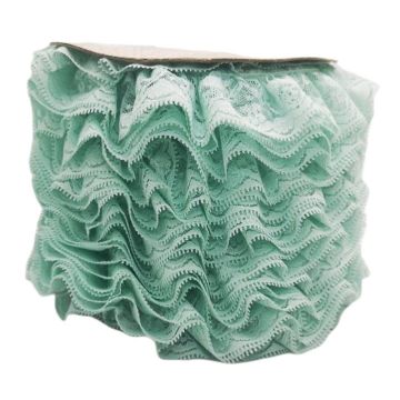 Encaje Valenciano Plisado #4 H165181 Agua 4.5 Cm