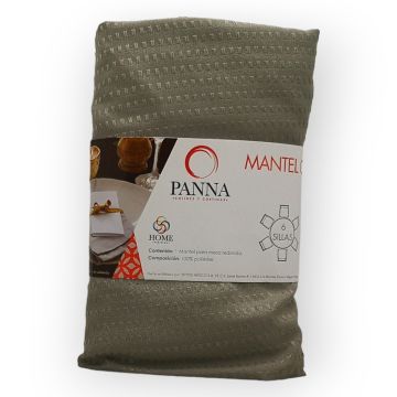 Mantel Decorativo Redondo Atenas Maquinilla Perla Diamante