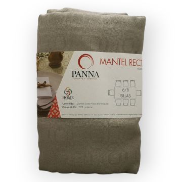 Mantel Decorativo Rectangular Jaquard Rombos Gris Perla Liso Mediano