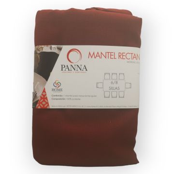 Mantel Decorativo Rectangular Atenas Maquinilla Vino Lino Mediano