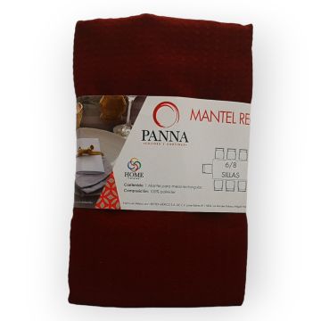 Mantel Decorativo Rectangular Atenas Maquinilla Vino Diamante Mediano