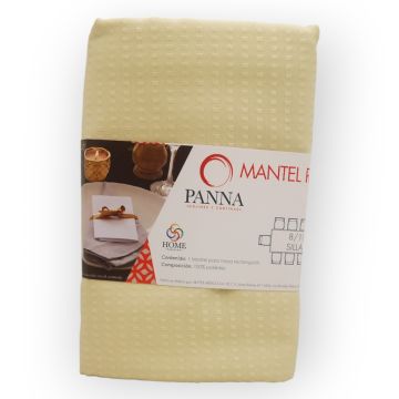 Mantel Decorativo Rectangular Atenas Diamante Hueso Liso Grande