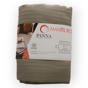 Mantel Decorativo Rectangular Atenas Maquinilla Perla Diamante Grande