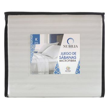 Juego de Sábanas King Size Embossed Blanco