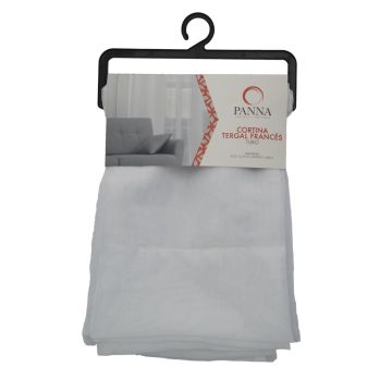 Cortinas Tergal Frances Sólido Blanco