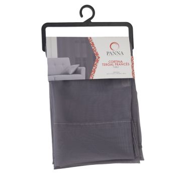 Cortinas Tergal Frances Sólido Gris Oxford