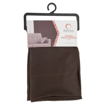 Cortinas Tergal Frances Sólido Café Chocolate