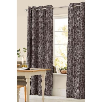 Cortina Decorativa Marbella II Arillos Billie Chocolate