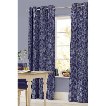 Cortina Decorativa Marbella II Arillos Billie Azul Marino