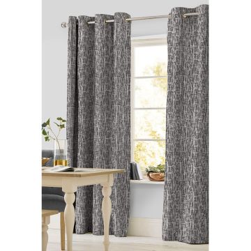 Cortina Decorativa Marbella II Arillos Billie Gris Perla