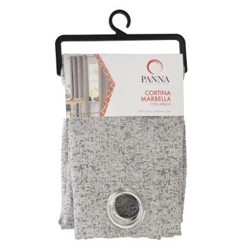 Cortina Decorativa Marbella II Arillos Sarni Gris Plata