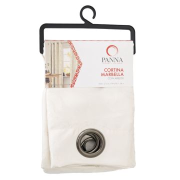 Cortina Decorativa Marbella II Arillos Prisma Hueso