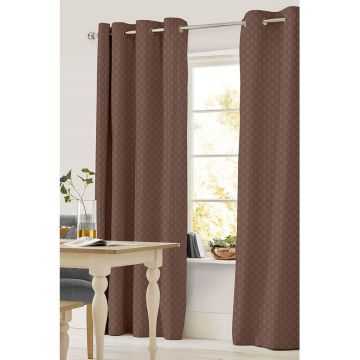 Cortina Decorativa Marbella II Arillos Mayra Café