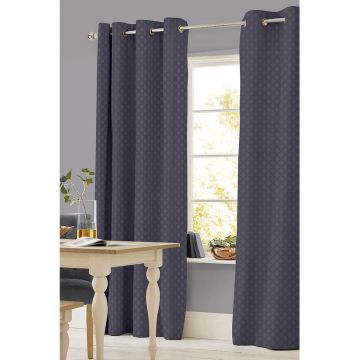 Cortina Decorativa Marbella II Arillos Mayra Gris Perla